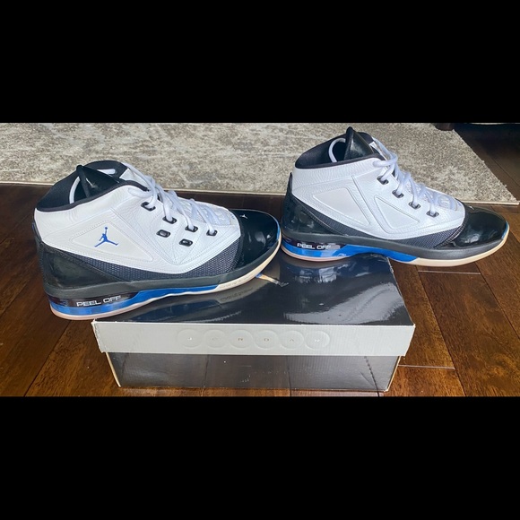 Jordan 16.5 Team White/Varsity Royal-Black sz12 - Picture 2 of 6